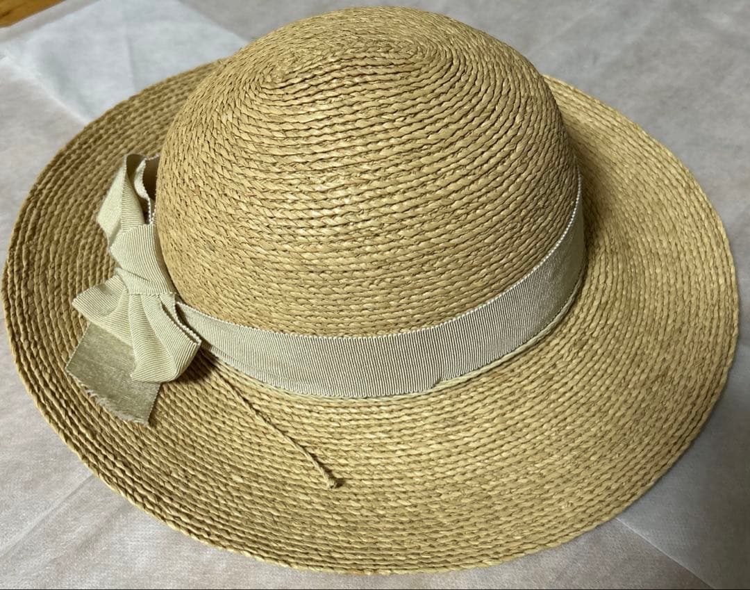 ✨美品✨ヘレンカミンスキー　麦わら帽子　リボン付　ラフィアハット
