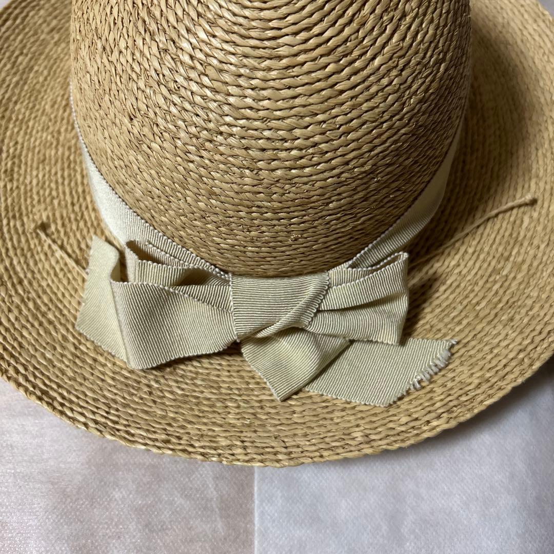 ✨美品✨ヘレンカミンスキー　麦わら帽子　リボン付　ラフィアハット