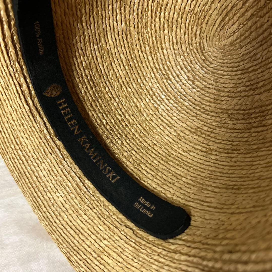 ✨美品✨ヘレンカミンスキー　麦わら帽子　リボン付　ラフィアハット