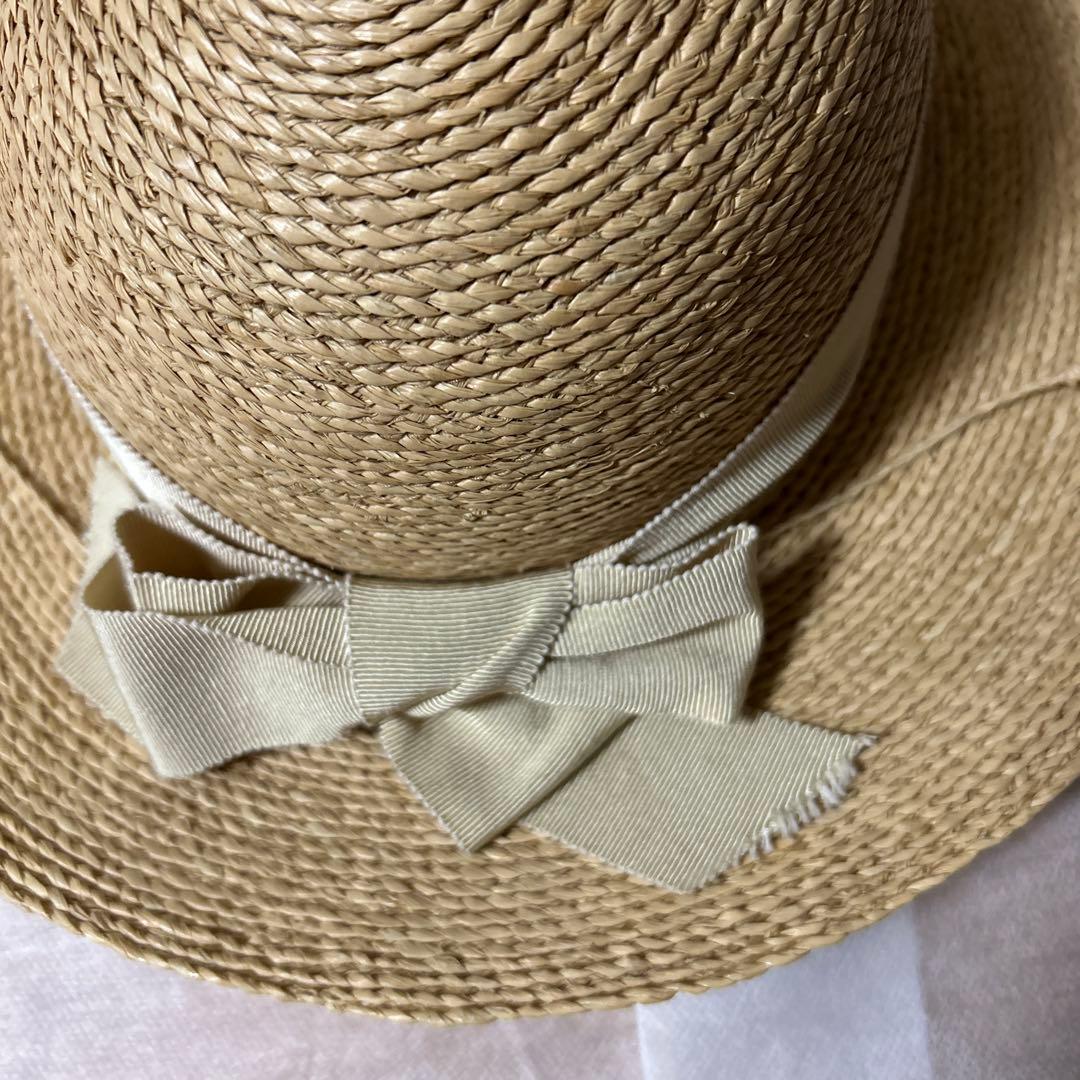✨美品✨ヘレンカミンスキー　麦わら帽子　リボン付　ラフィアハット