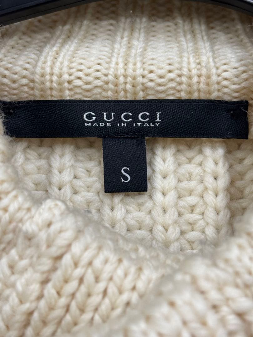 GUCCI グッチ 厚手ニット ダッフルカーディガン S