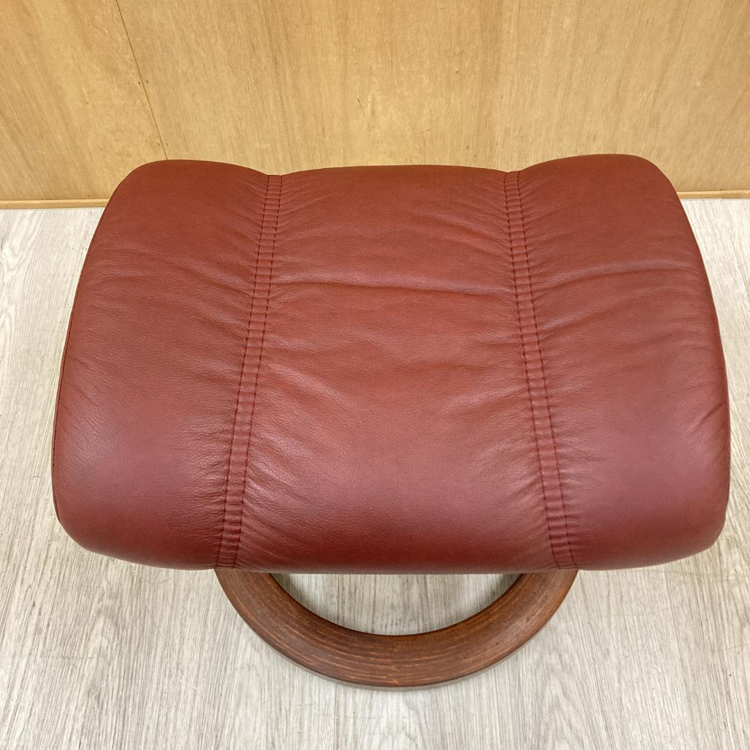 エコーネス 　オットマン フットスツール 本革 ストレスレス