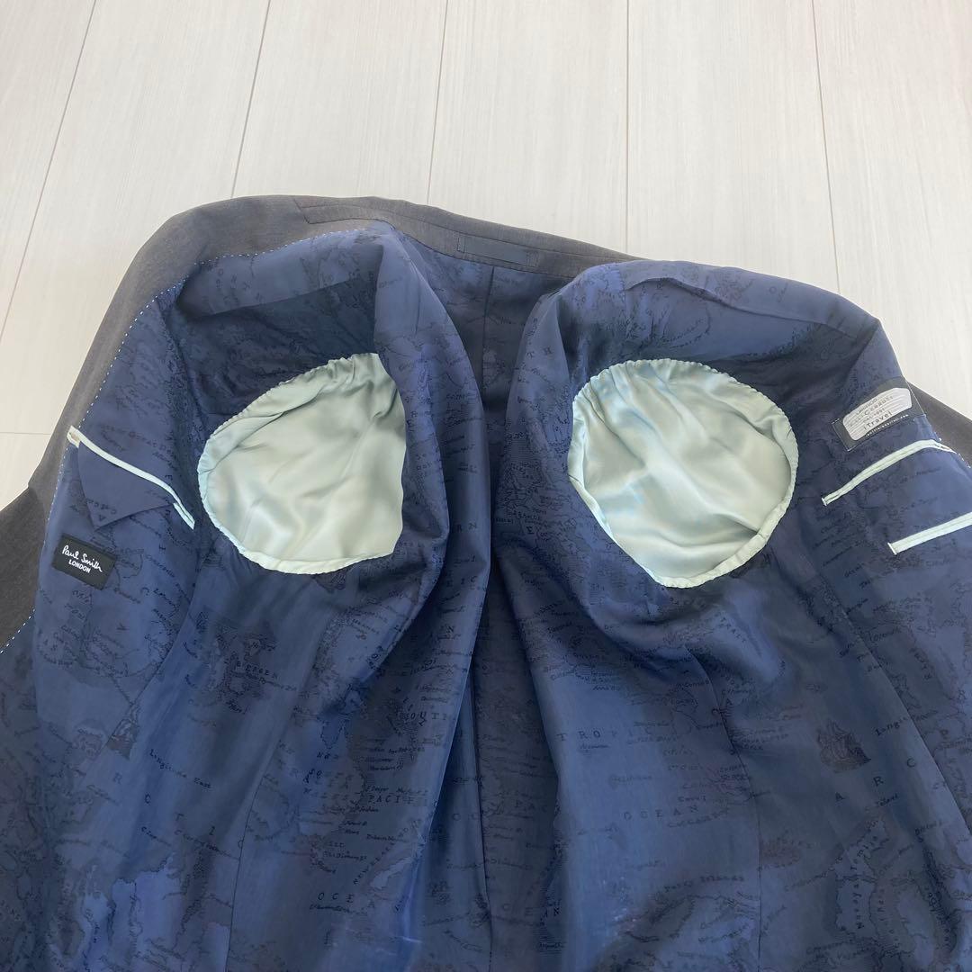 ポールスミス ロンドン　メンズ セットアップ 裏　地図柄 ダークグレー　 XL