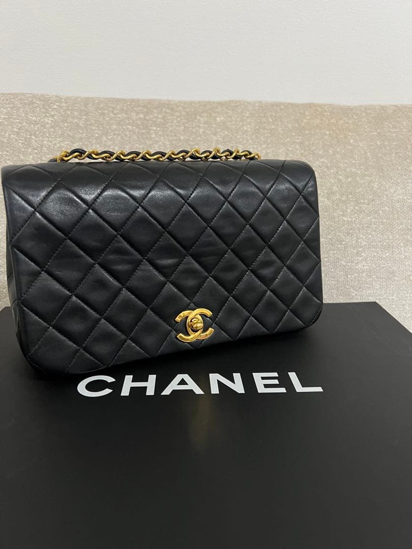 CHANEL シャネル ミニマトラッセ ラムスキン シングルフラップ ゴールド