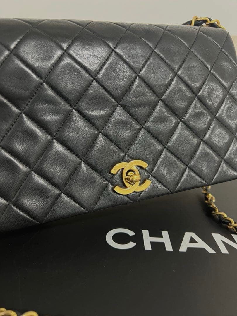 CHANEL シャネル ミニマトラッセ ラムスキン シングルフラップ ゴールド