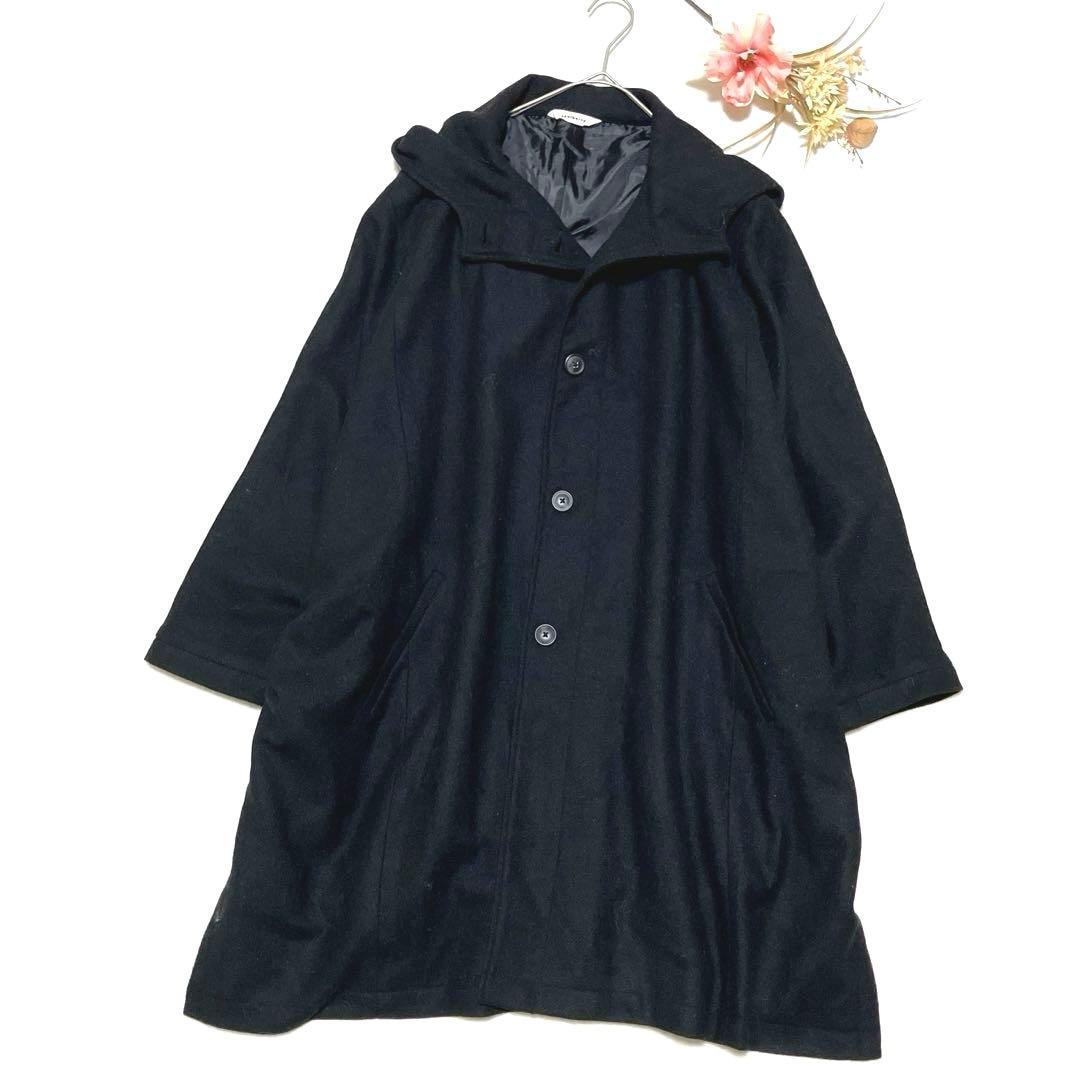 ソウルベリー　ポンチョコート　クロヤギさんからお手紙ついた　ブラック　ゆったり