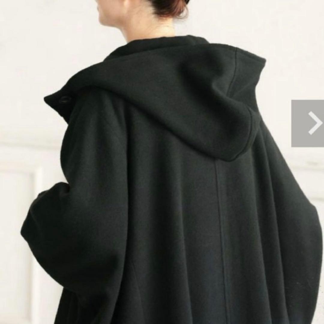 ソウルベリー　ポンチョコート　クロヤギさんからお手紙ついた　ブラック　ゆったり