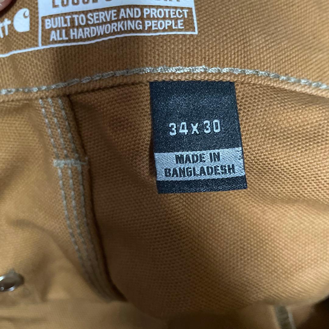 Carhartt ダブルニー ブラウン 34x30 バングラデシュ製