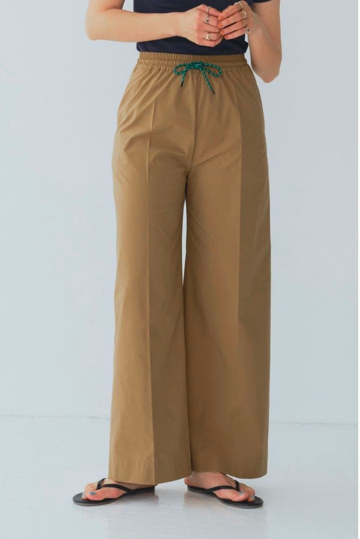 yori 撥水　ワイド　パンツ ベージュ　38