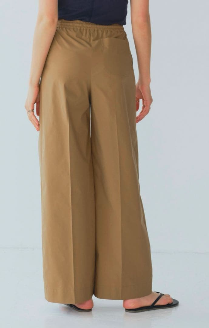 yori 撥水　ワイド　パンツ ベージュ　38