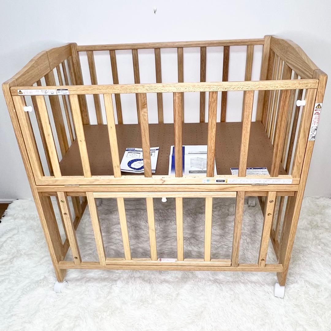 未使用級 送料無料 KATOJI ミニベッド 折り畳み ナチュラル 02008