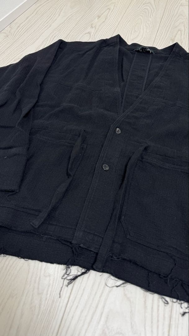 ANCELLM アンセルム PANAMA COLLAR LESS JACKET