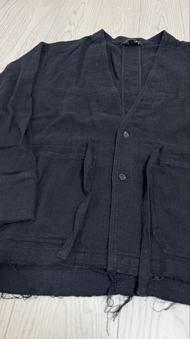 ANCELLM アンセルム PANAMA COLLAR LESS JACKET