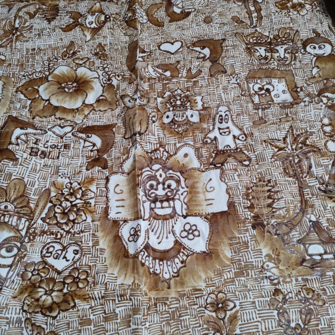 《バリ島、手描蝋纈ア―ト画生地》（未使用）タペストリー、インテリア1734