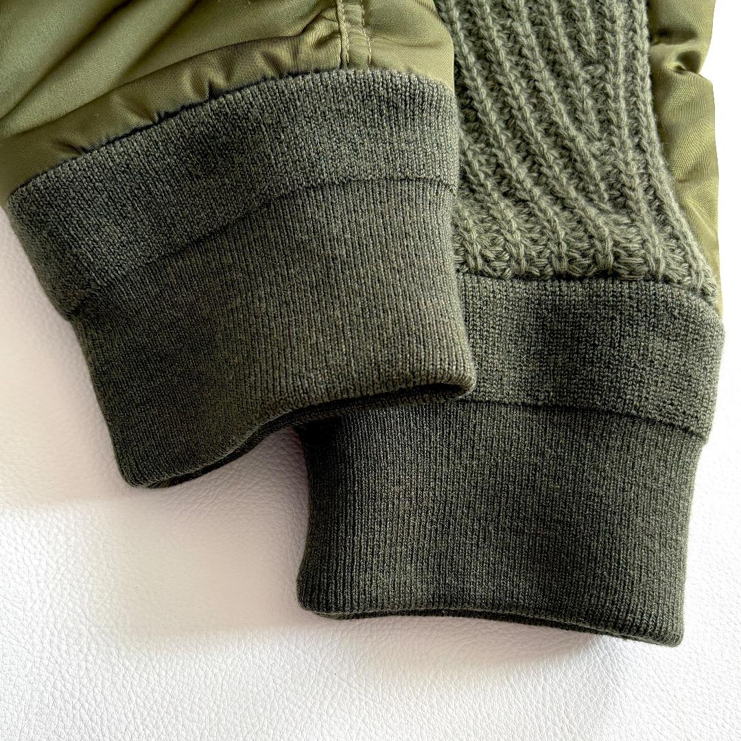 美品♪ヌメロヴェントゥーノ◆ニットドッキングボンバージャケット　ブルゾン　フード