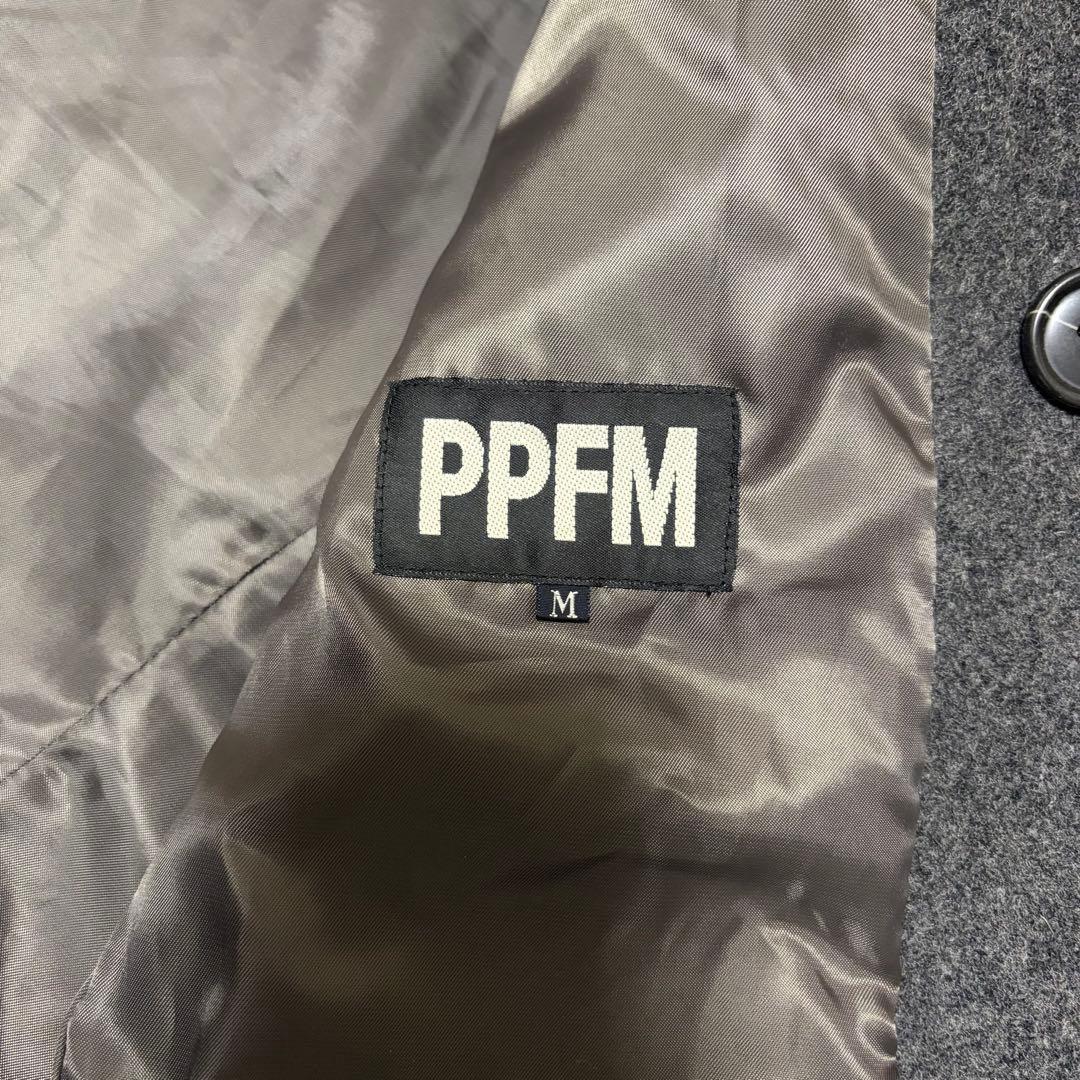 PPFM ナポレオンジャケット 銀ボタン ウール グレー M Y2K