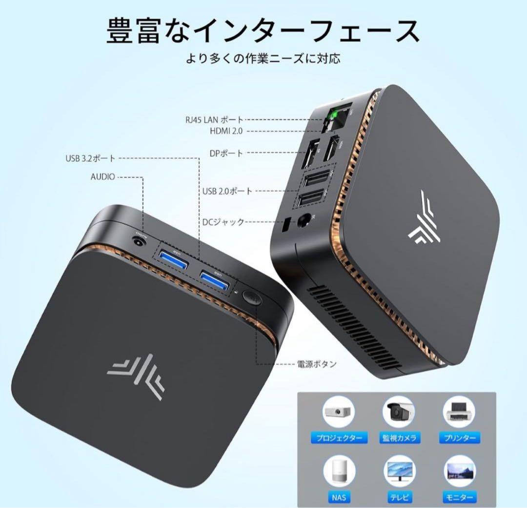 ミニpc 最大3.60GHz 4C/4T mini pc インテル N97