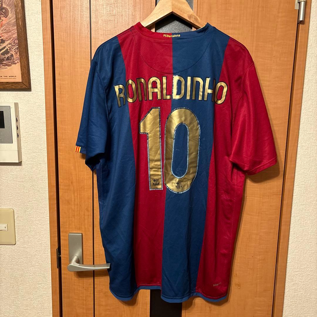 【C】FCバルセロナ バルサ ロナウジーニョ ユニフォーム ゲームシャツ