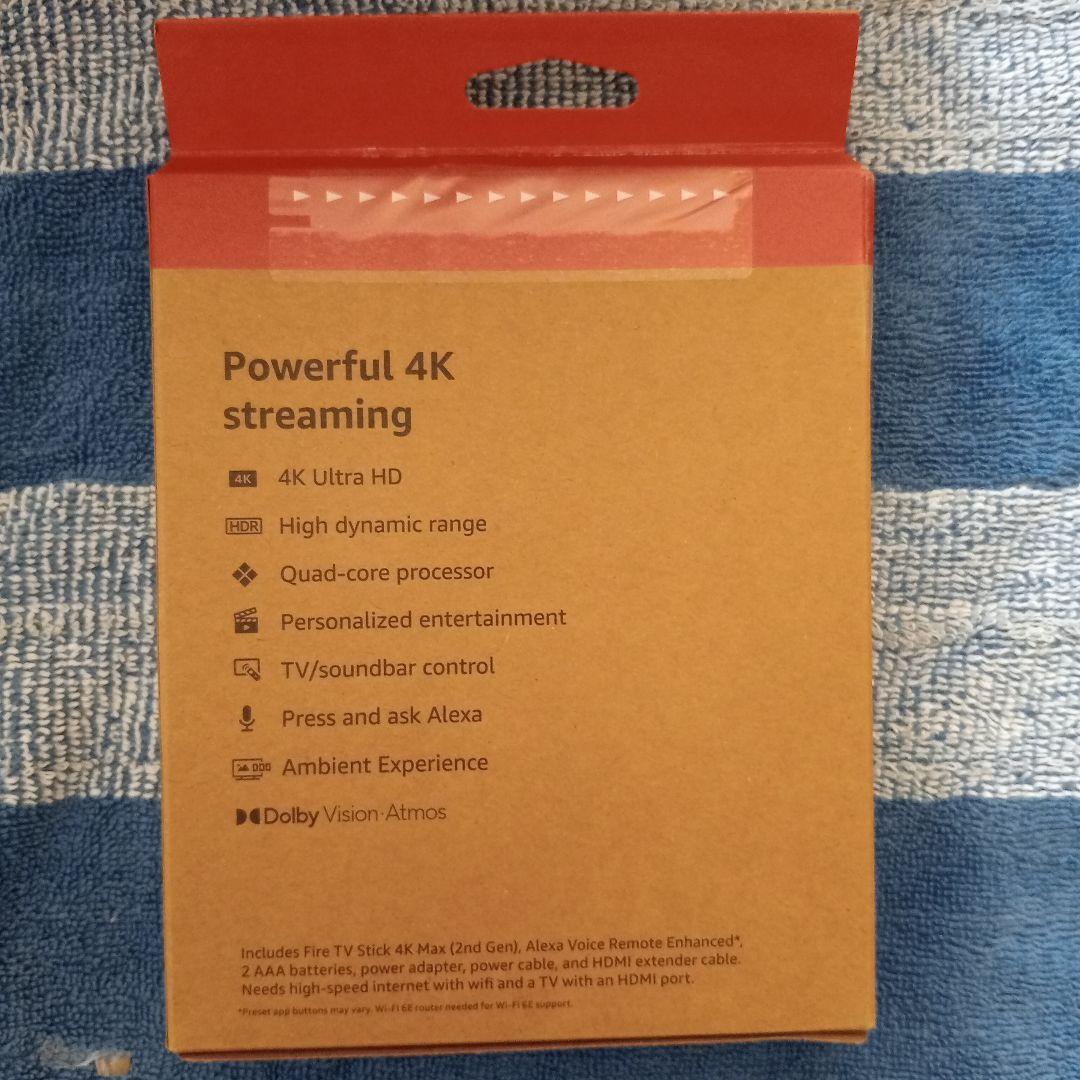 fire tv stick 4k max　第２世代　未開封