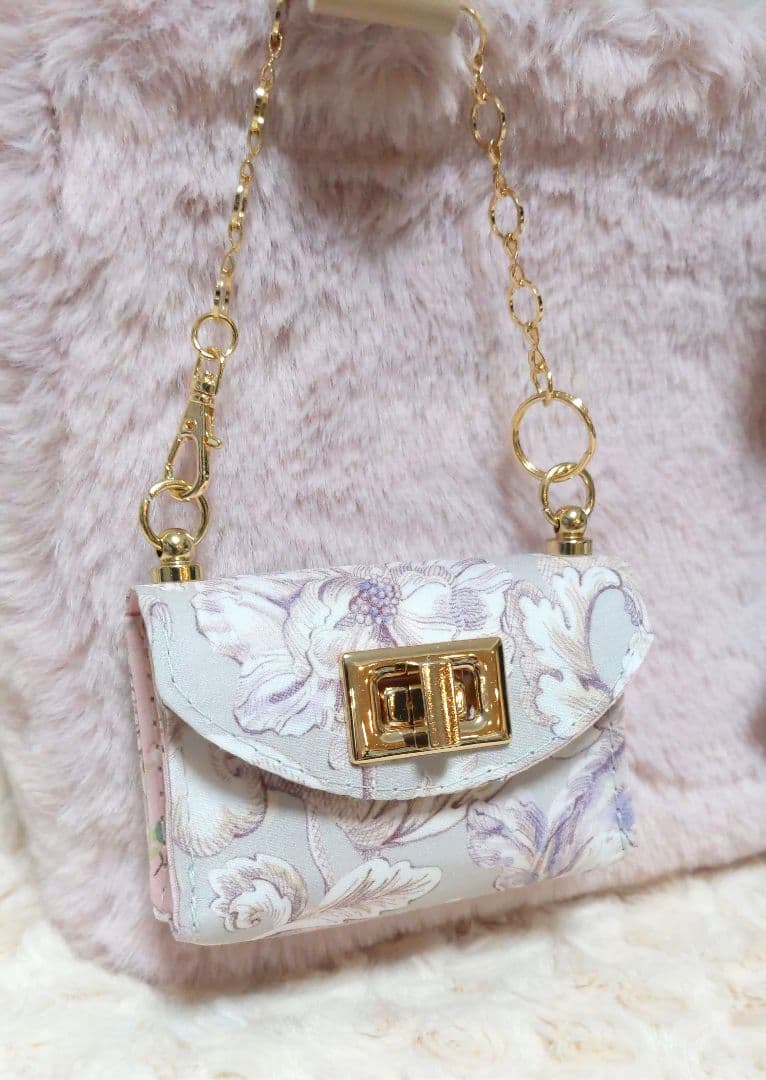 フリー出品　アレキサンダーマーブル　グレーブルーム　仕切りポーチ付きミニトート