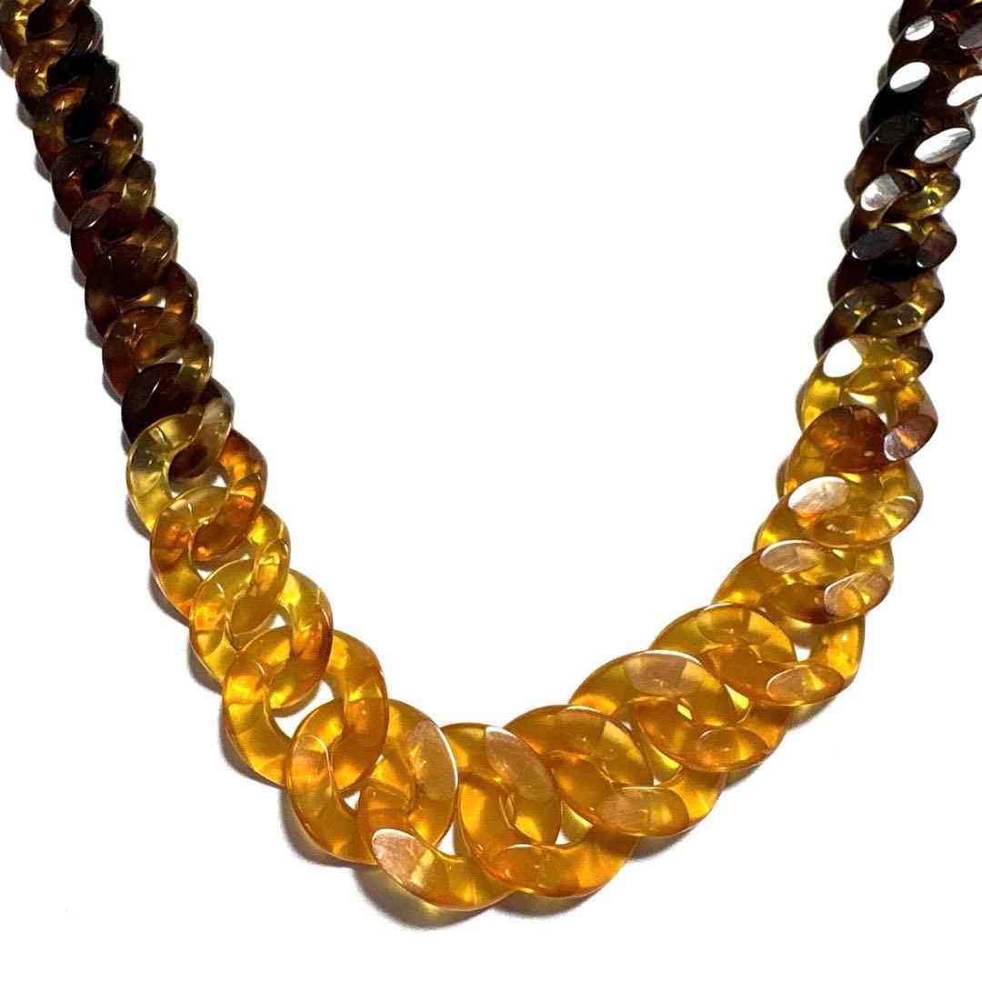 【レトロ：新品】Beoluna/ベオルナ　本鼈甲　喜平チェーン　ネックレス