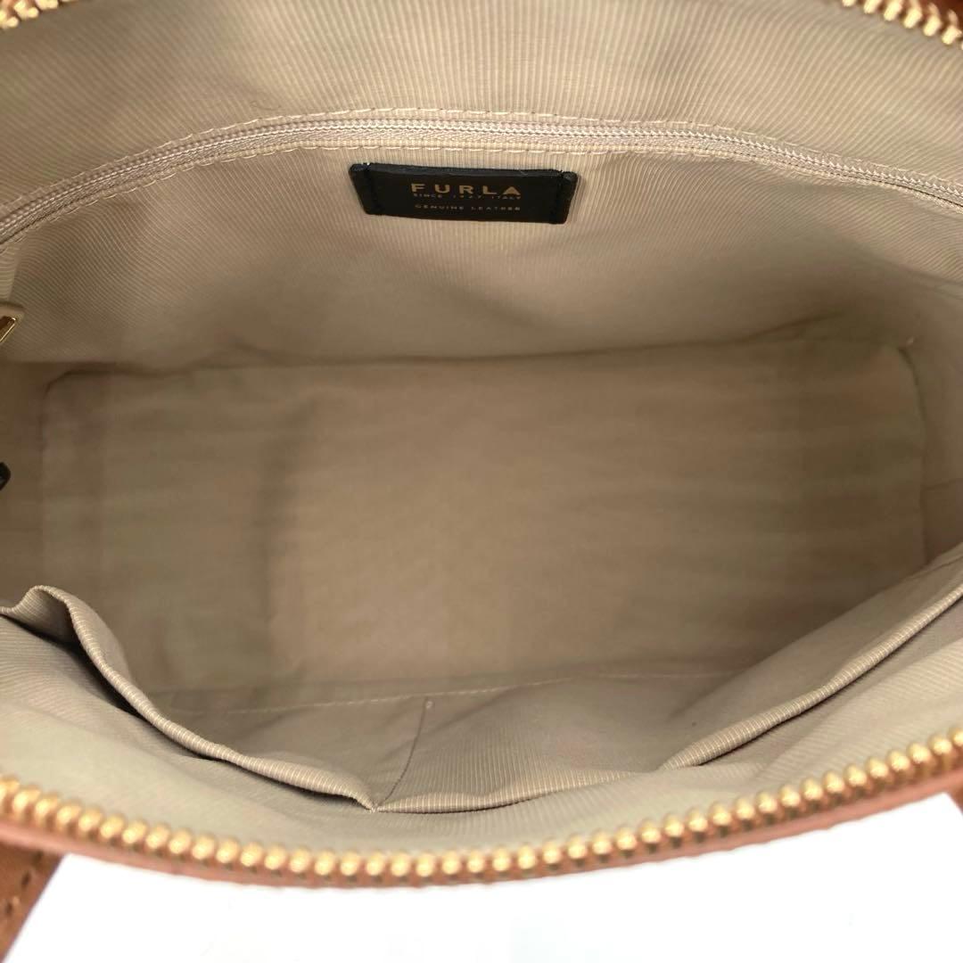 極美品✨FURLA フルラ 現行 パイパー 2way ハンドバッグ キャメル