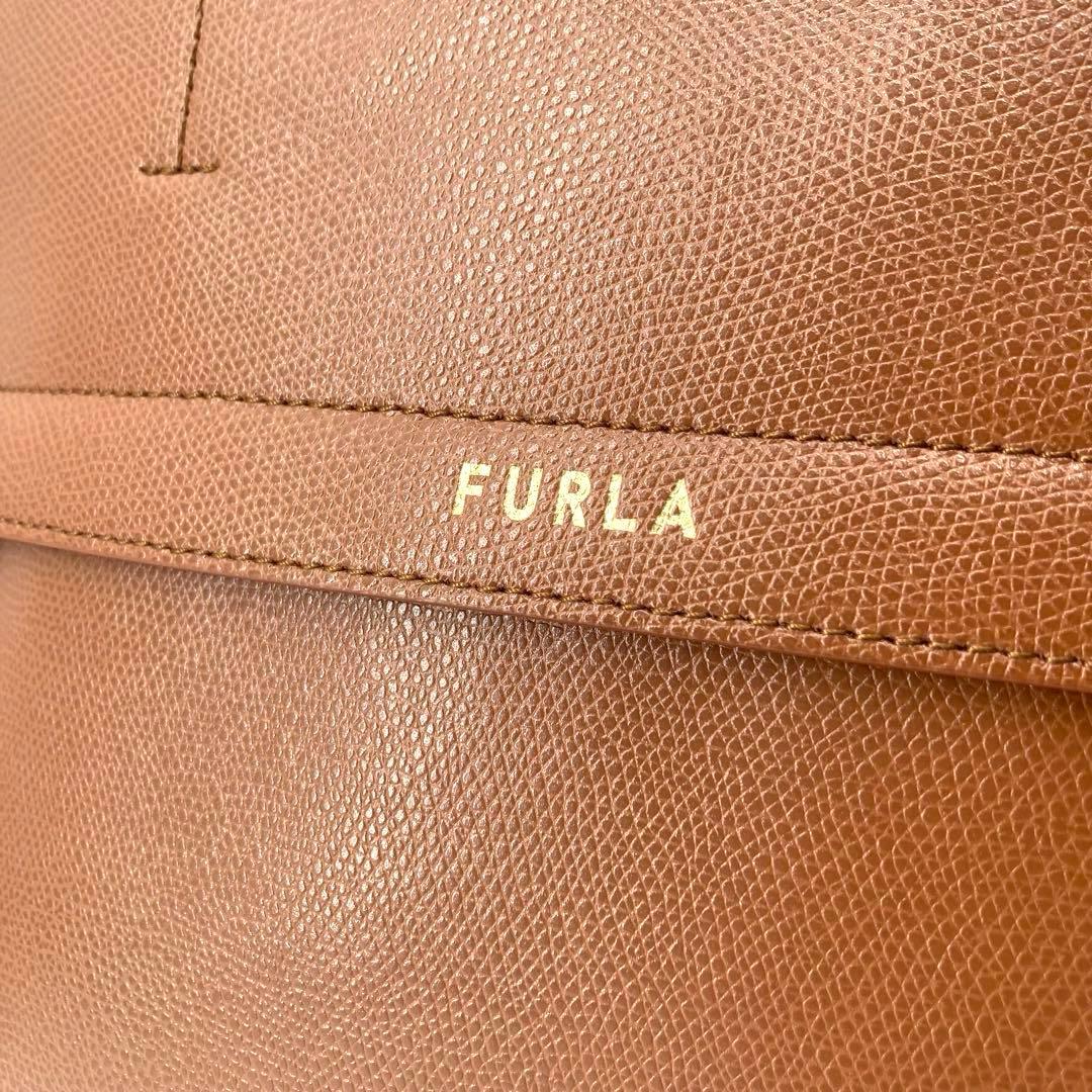 極美品✨FURLA フルラ 現行 パイパー 2way ハンドバッグ キャメル