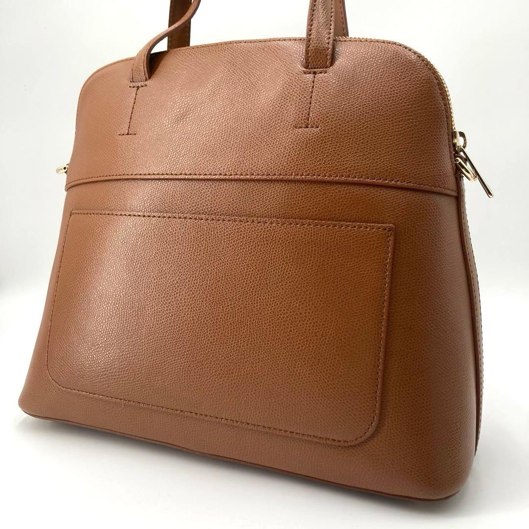 極美品✨FURLA フルラ 現行 パイパー 2way ハンドバッグ キャメル