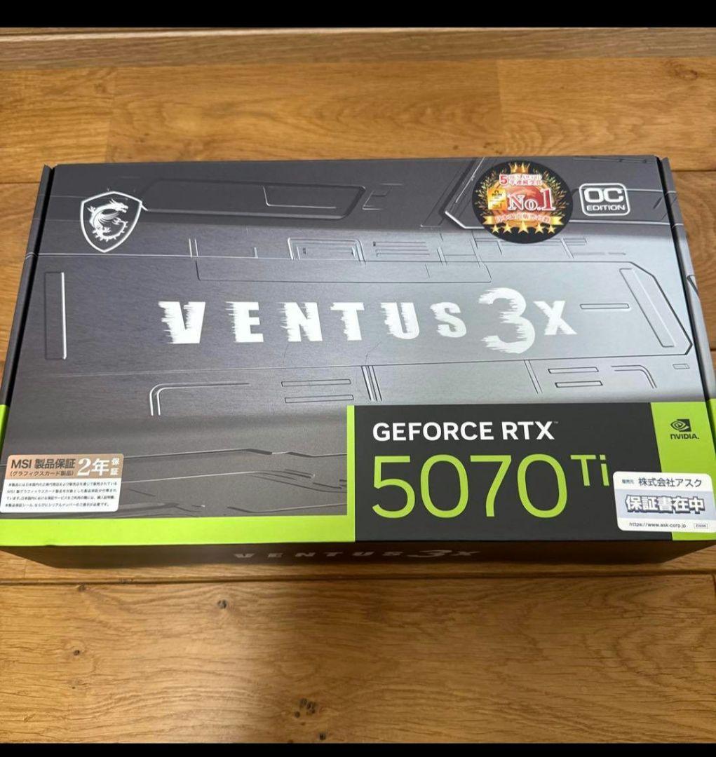 グラフィックボード・グラボ・ビデオカード MSI GEFORCE RTX 5070 Ti VENTUS 3X