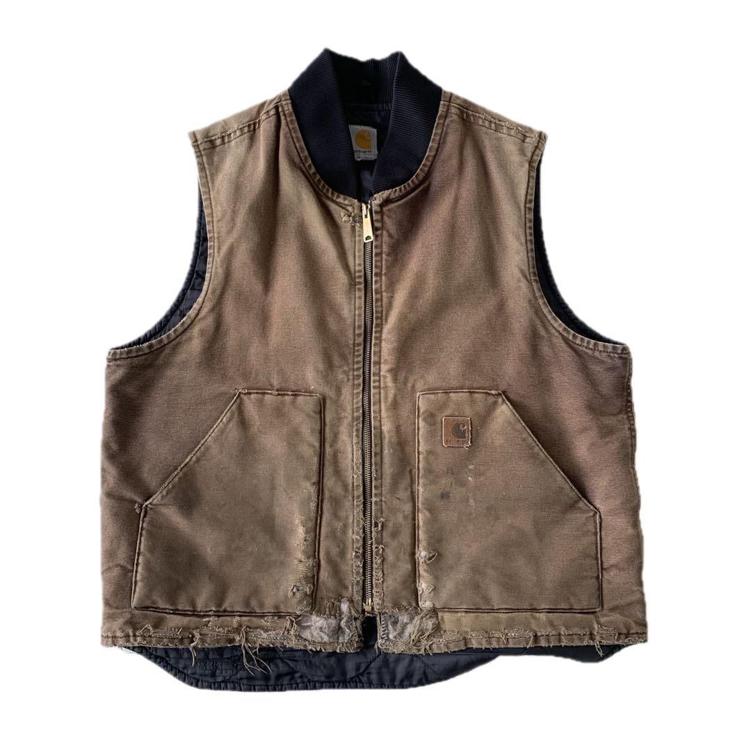 90s Carhartt ダックベスト　ブラウン　フェード