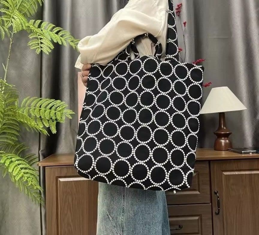 タンバリン　トートバッグ　ショルダー　ブラック