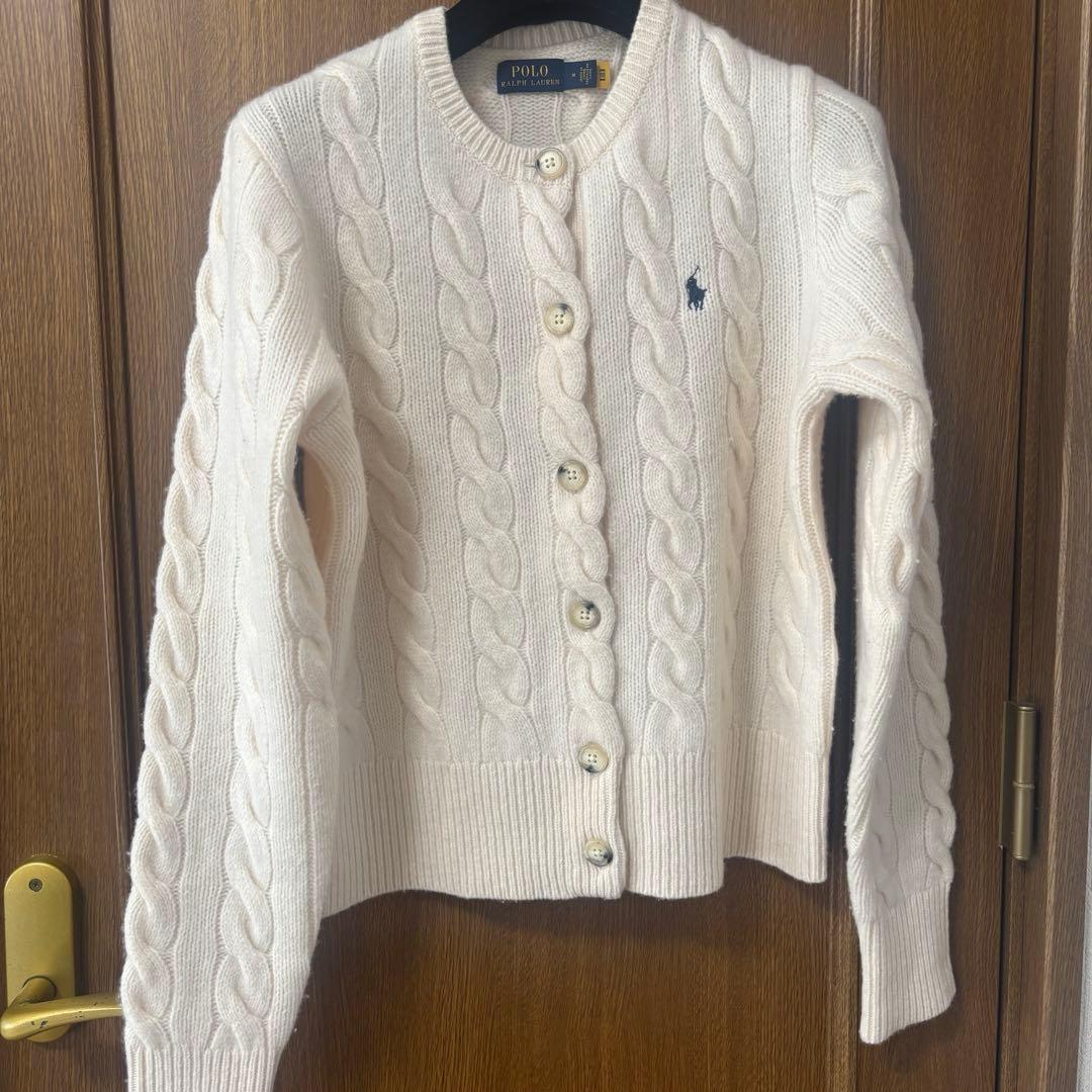 ポロラルフローレン ウールカシミヤ ケーブルカーディガン