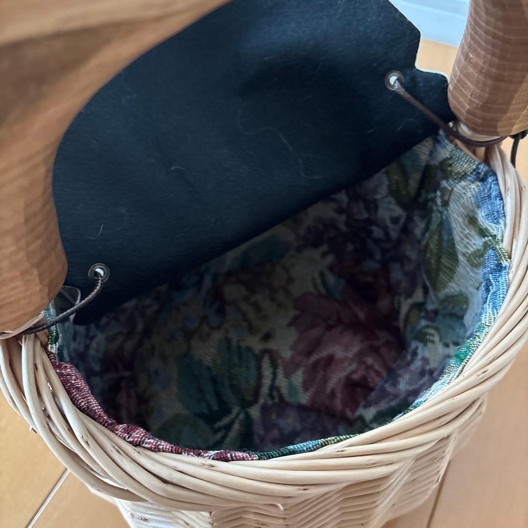 KIYATA 木工アート　うさぎハンドル　バスケット