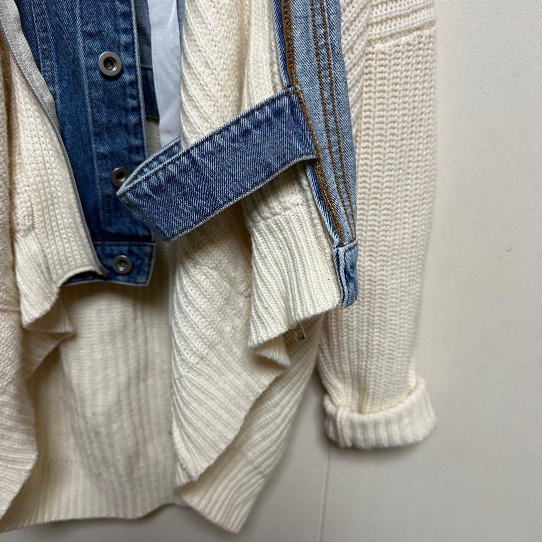 DIESEL ディーゼル　ミックスマテリアル　フェイクレイヤード　ニット＆デニム
