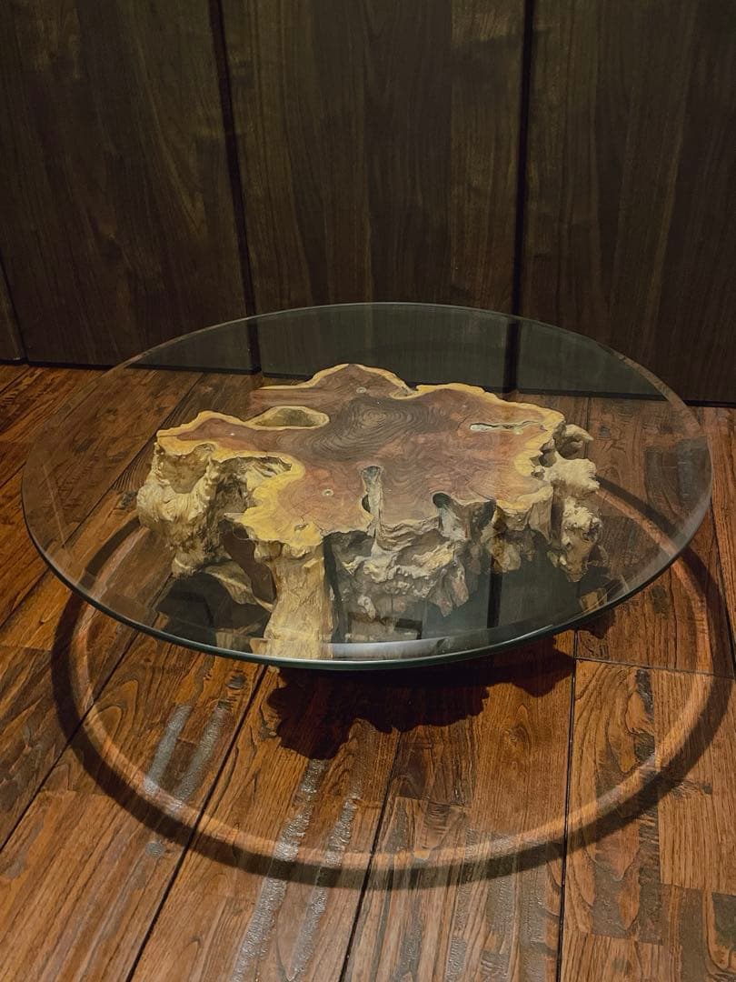 KAJA 古木ガラスローテーブル