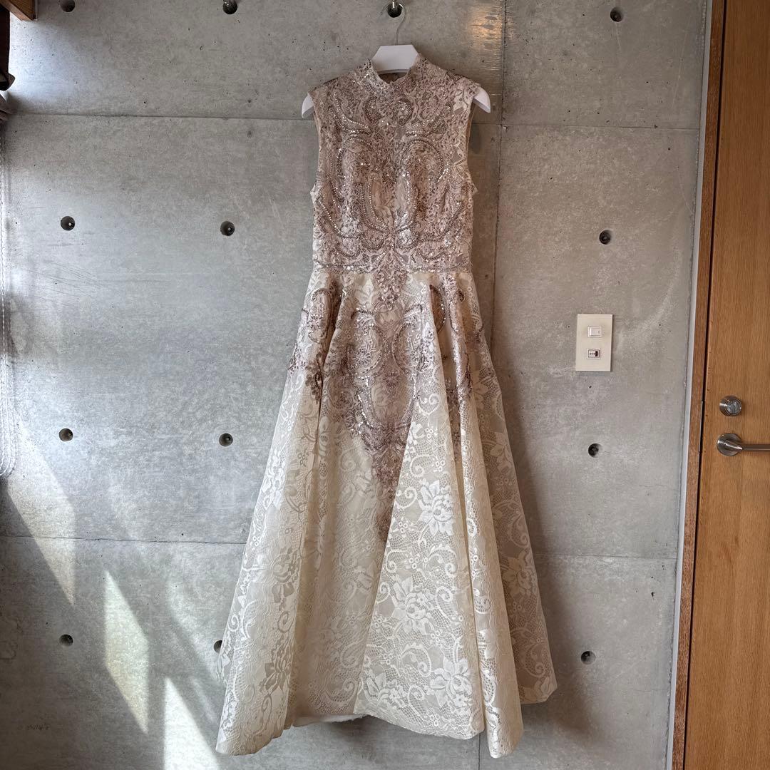 ハイネックノースリーブ ビジュードレス★150㎝