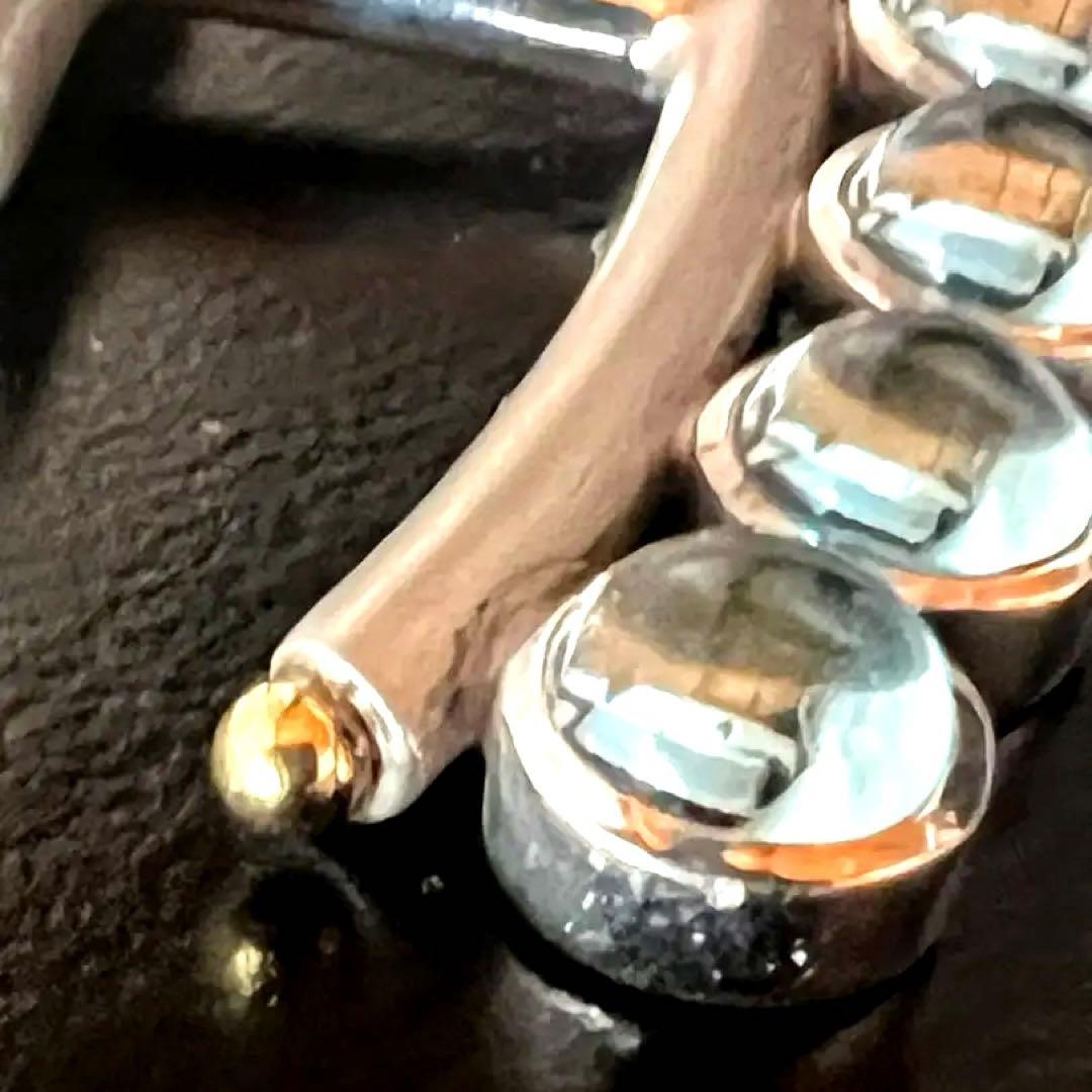 シルバー925 k18 ヴィンテージ ネックレス　ルビー　イタリア