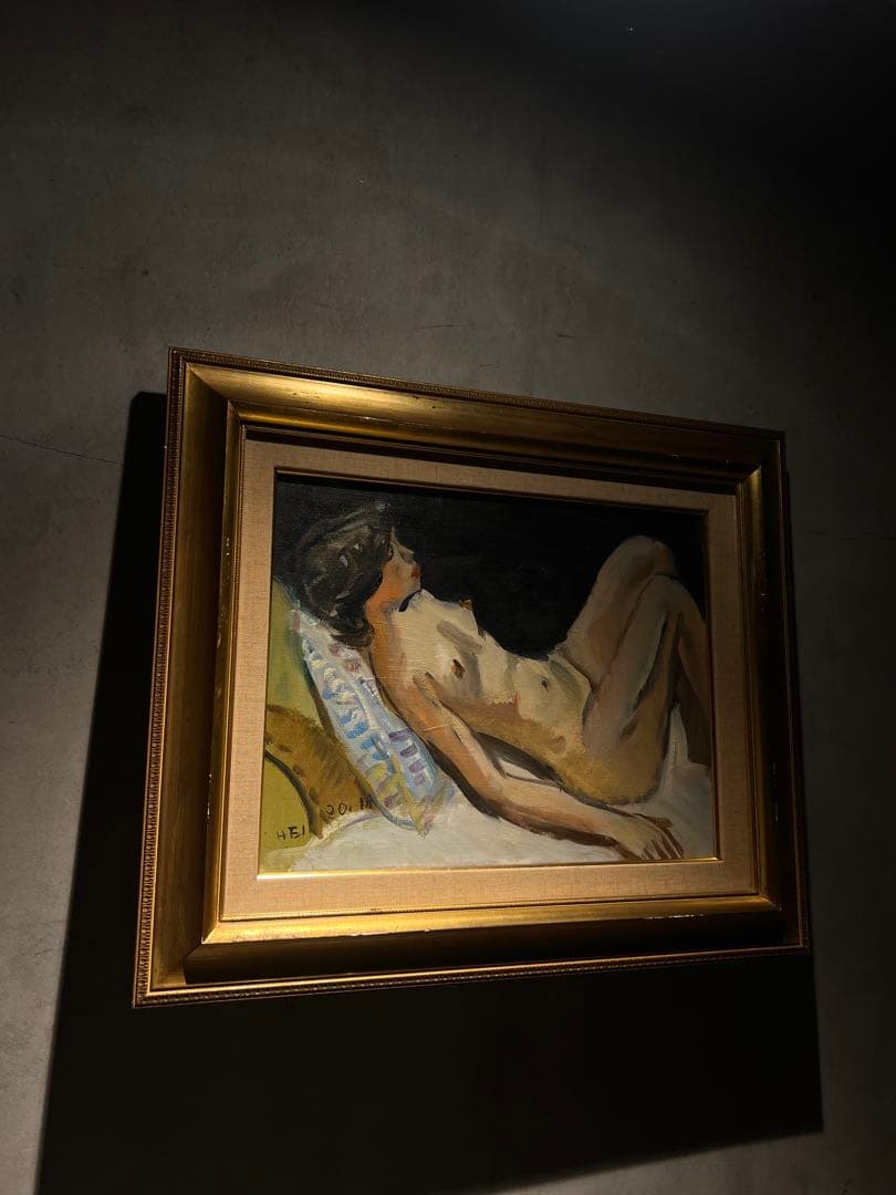 村岡平蔵　【裸婦】　肉筆油彩画