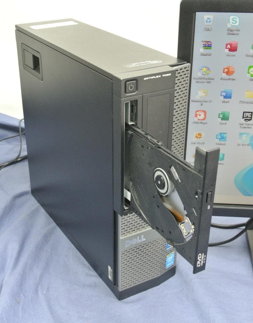PC+モニターセット/DELL7020SFF SSD+HDD/Office/即使