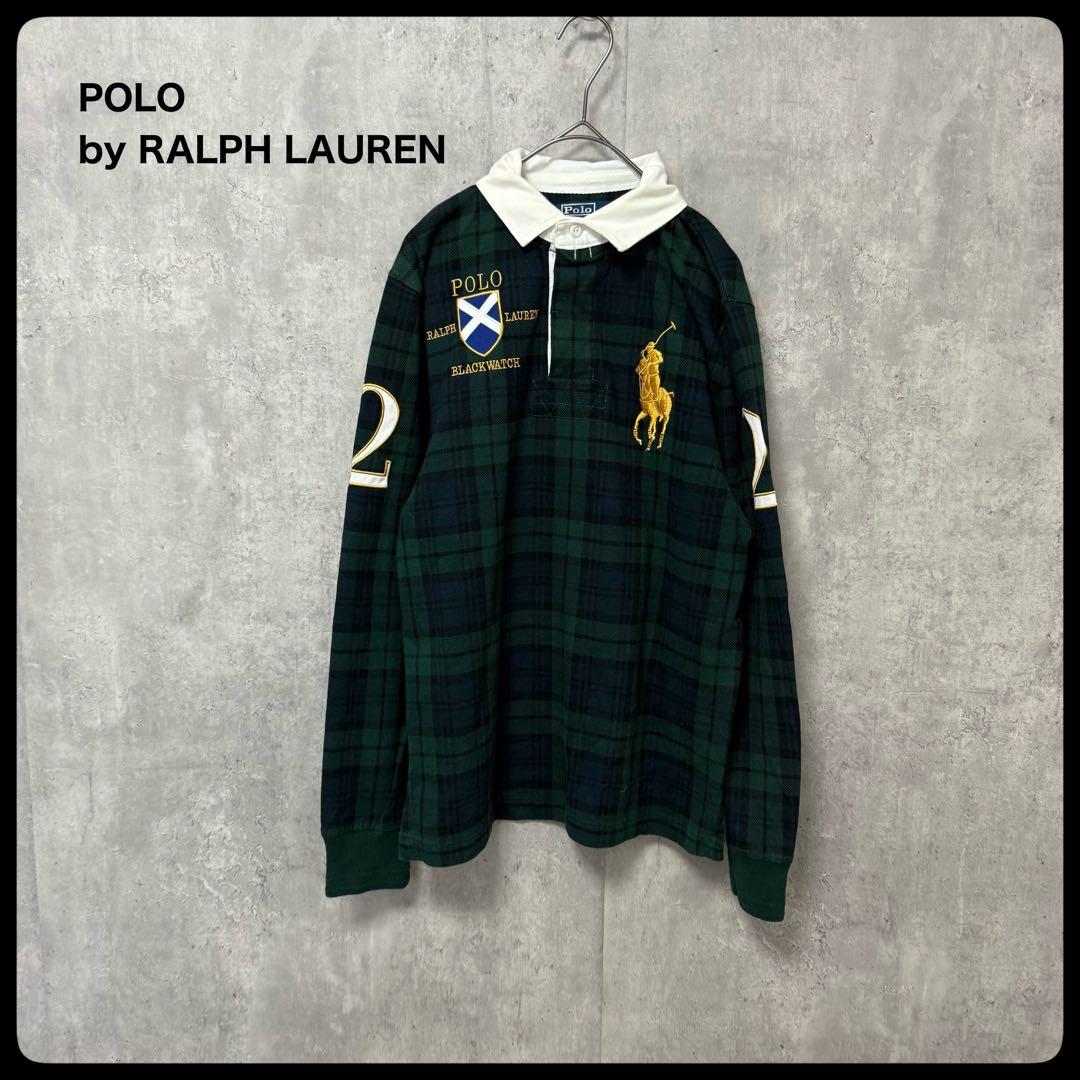 # POLO ポロ ラルフローレン ラガーシャツ 長袖ポロシャツ M チェック