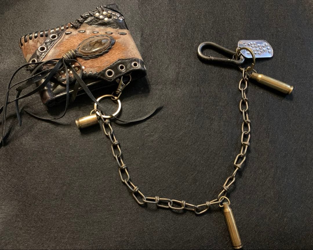 米軍放出品 USA ヴィンテージ ドッグタグ ウォレットチェーン アメカジ 古着