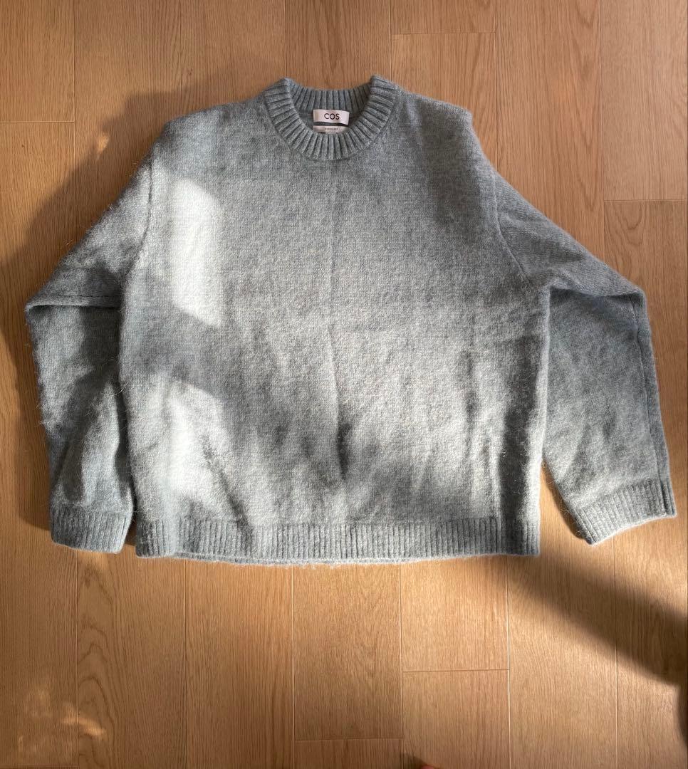 COS オーバーサイズ アルパカセーター EUR L ライトブルー