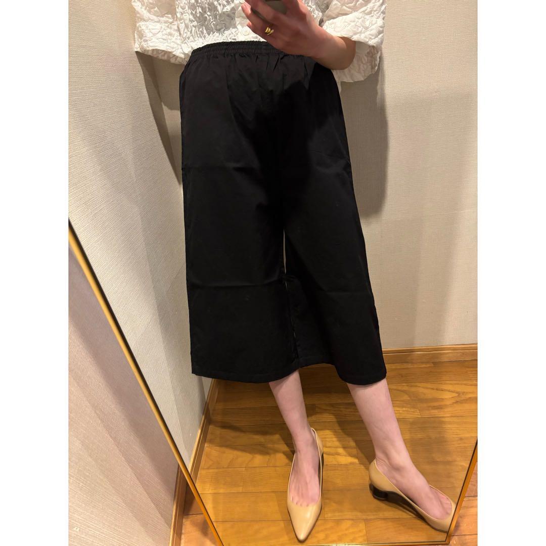 baserange ベースレンジ　コットン　ワイドパンツ　ブラック