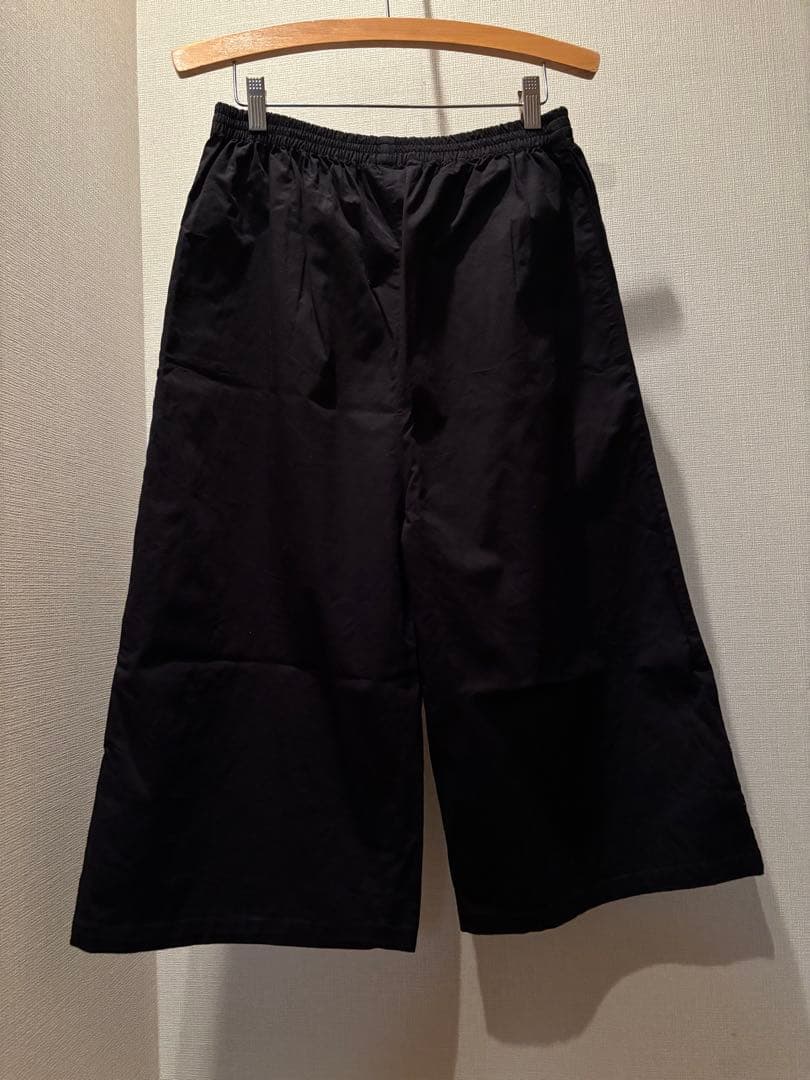 baserange ベースレンジ　コットン　ワイドパンツ　ブラック