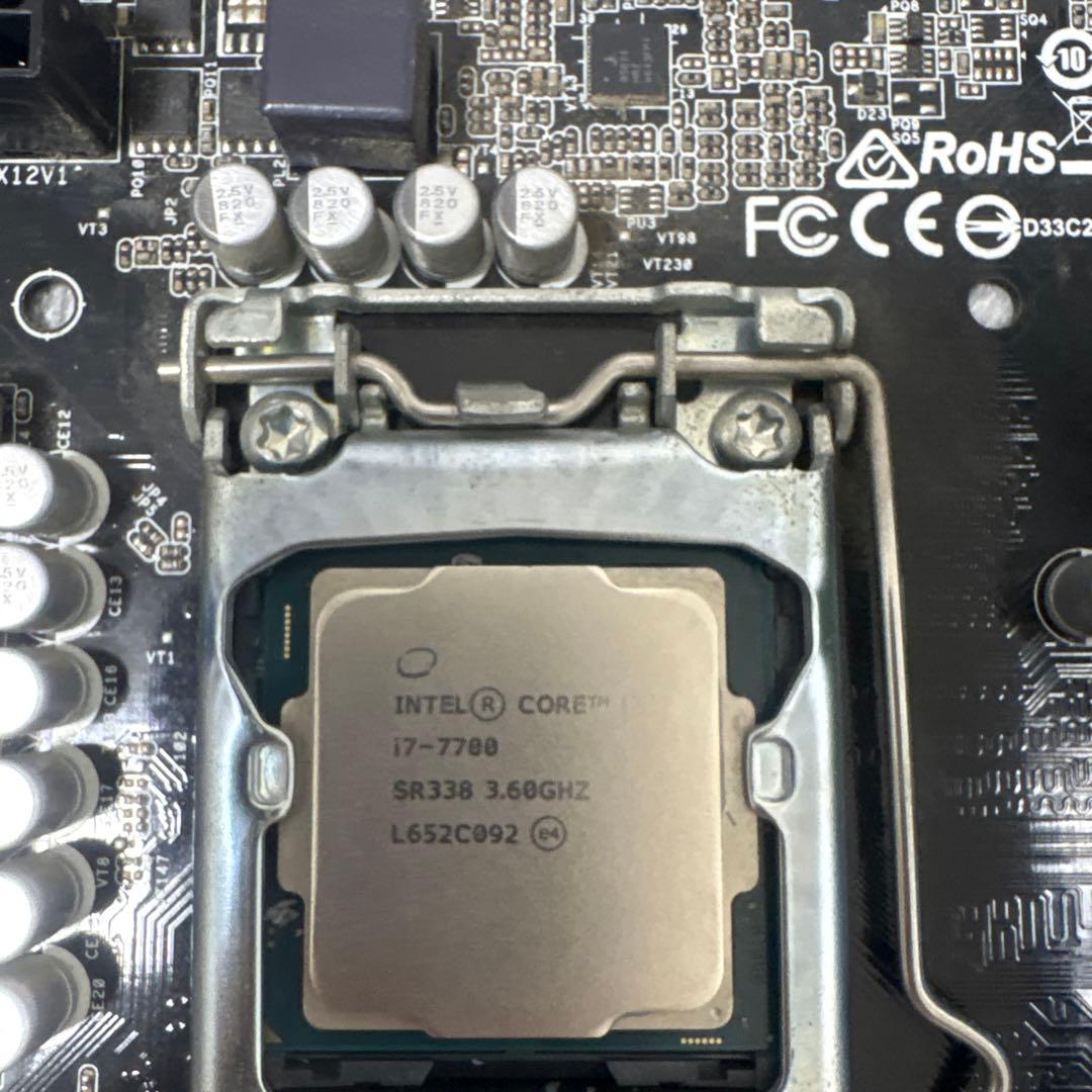 マザーボードCPUメモリ セット B250M-HDV Core i7 7700