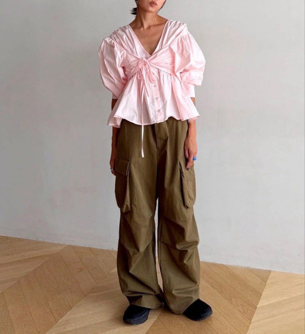 a♡様　　カーゴツイルボリュームパンツ