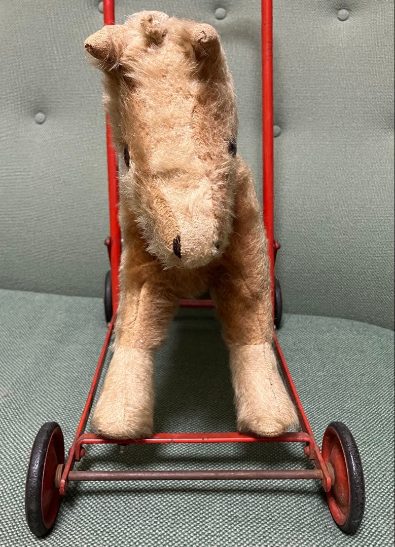 お馬さんのカート★チルターン　ぬいぐるみ馬 車輪付き　テディベア　アンティーク