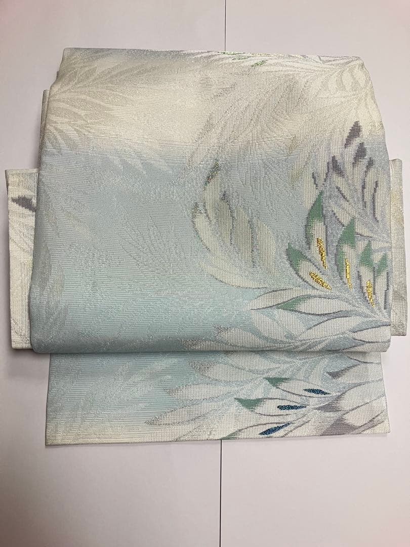 お仕立て上がり名古屋帯　新品未使用品　正絹　西陣織　No.349