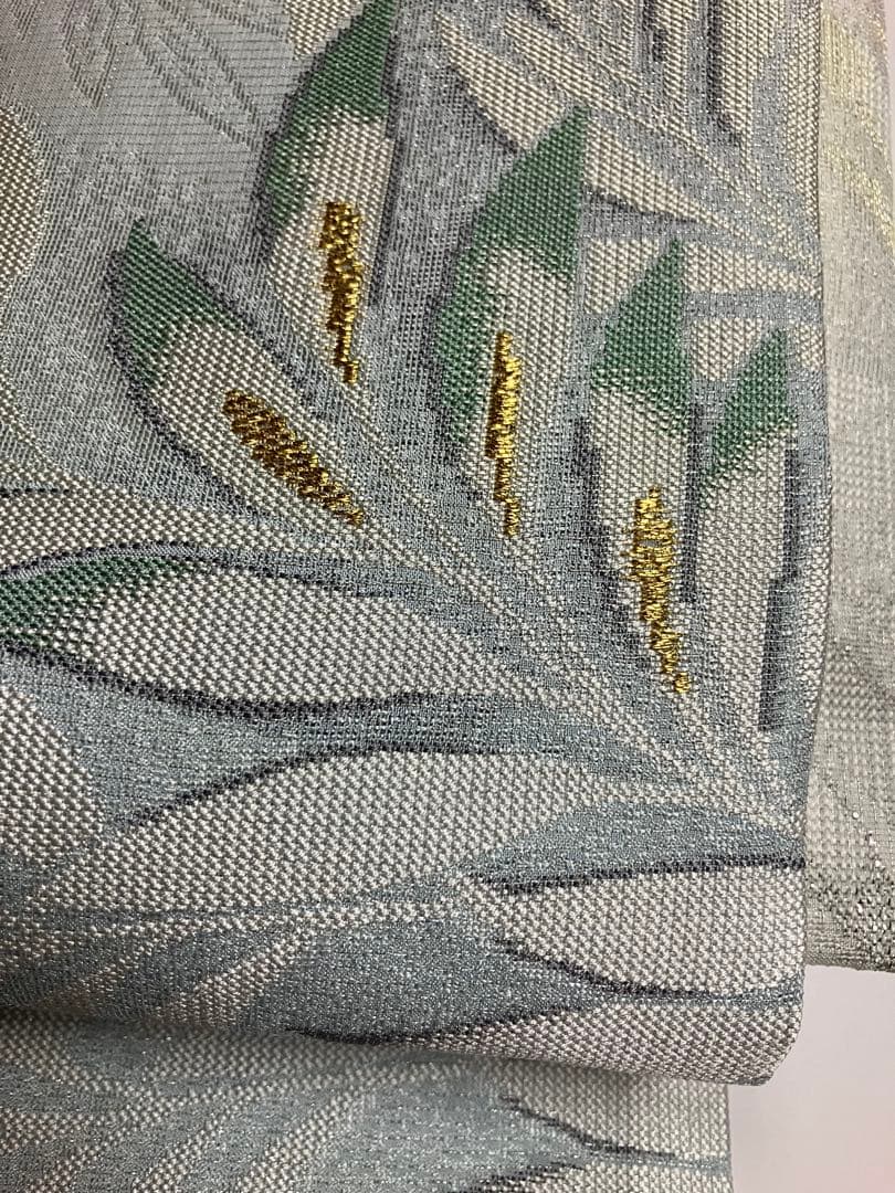 お仕立て上がり名古屋帯　新品未使用品　正絹　西陣織　No.349