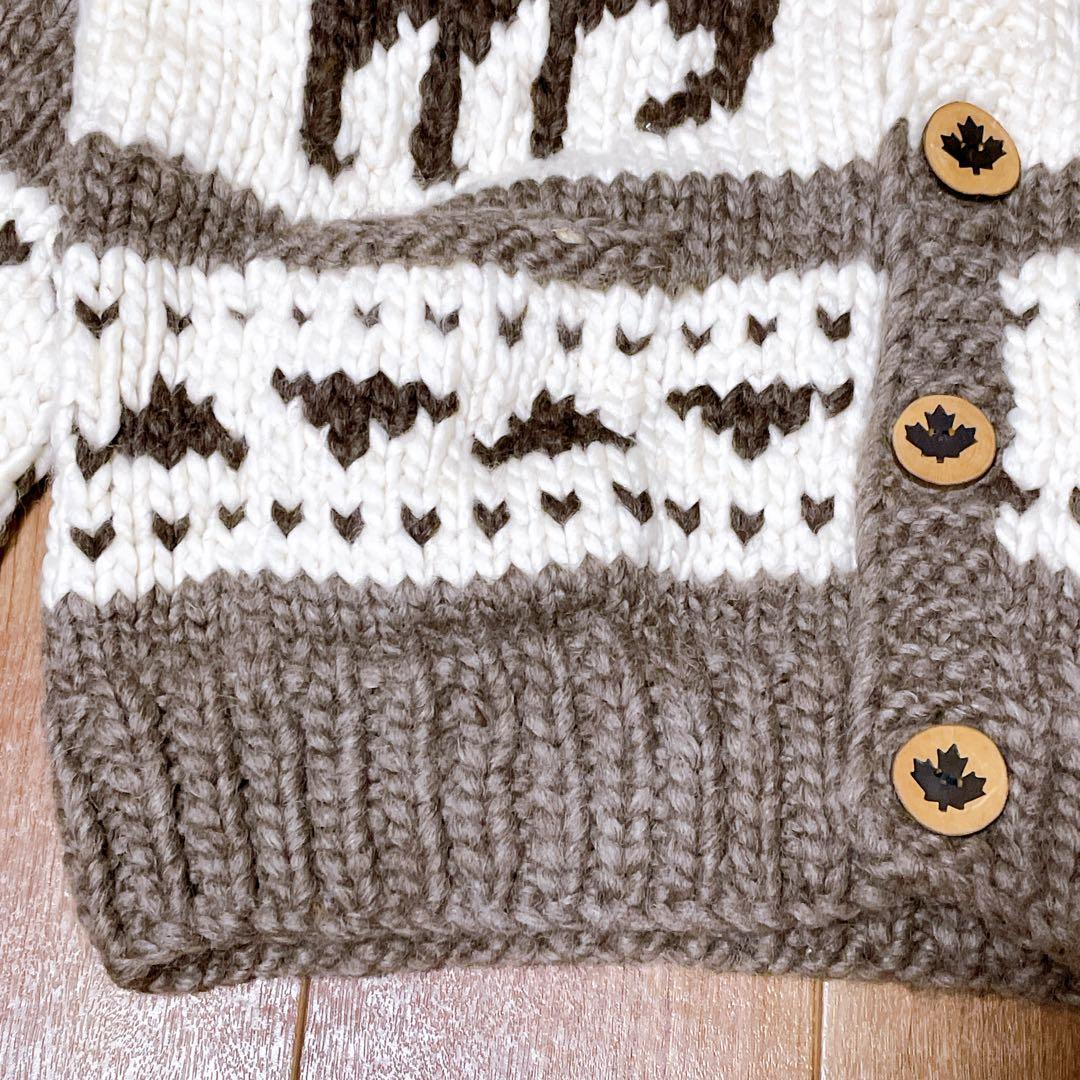 【タグ付き未使用】KANATA カナタ トナカイ柄 カウチンニット セーター